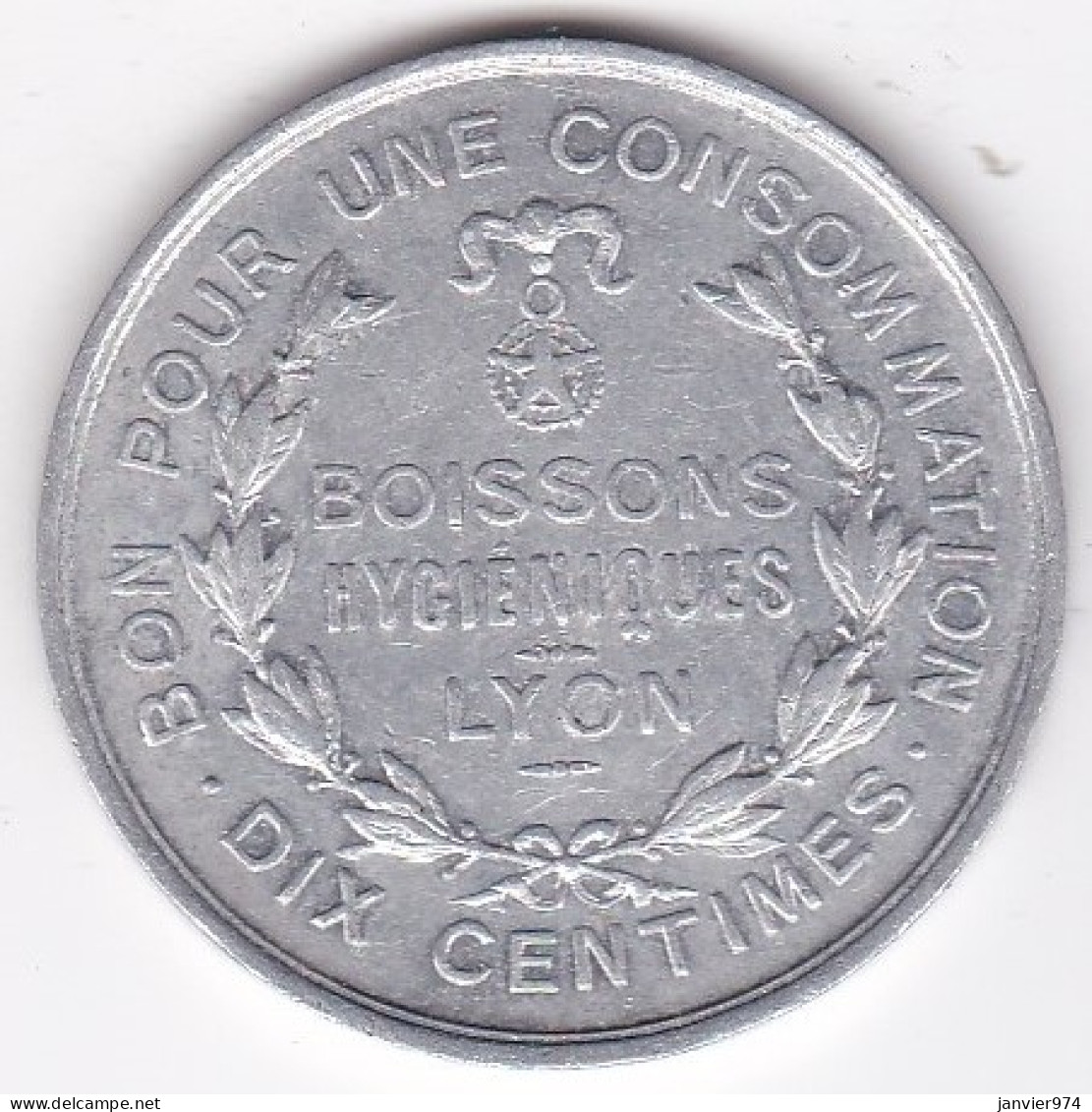 69 Rhône. Lyon , Société Anonyme Des Eden-Bars, Torréfaction Electrique De Café. 10 Centimes, En Aluminium - Notgeld