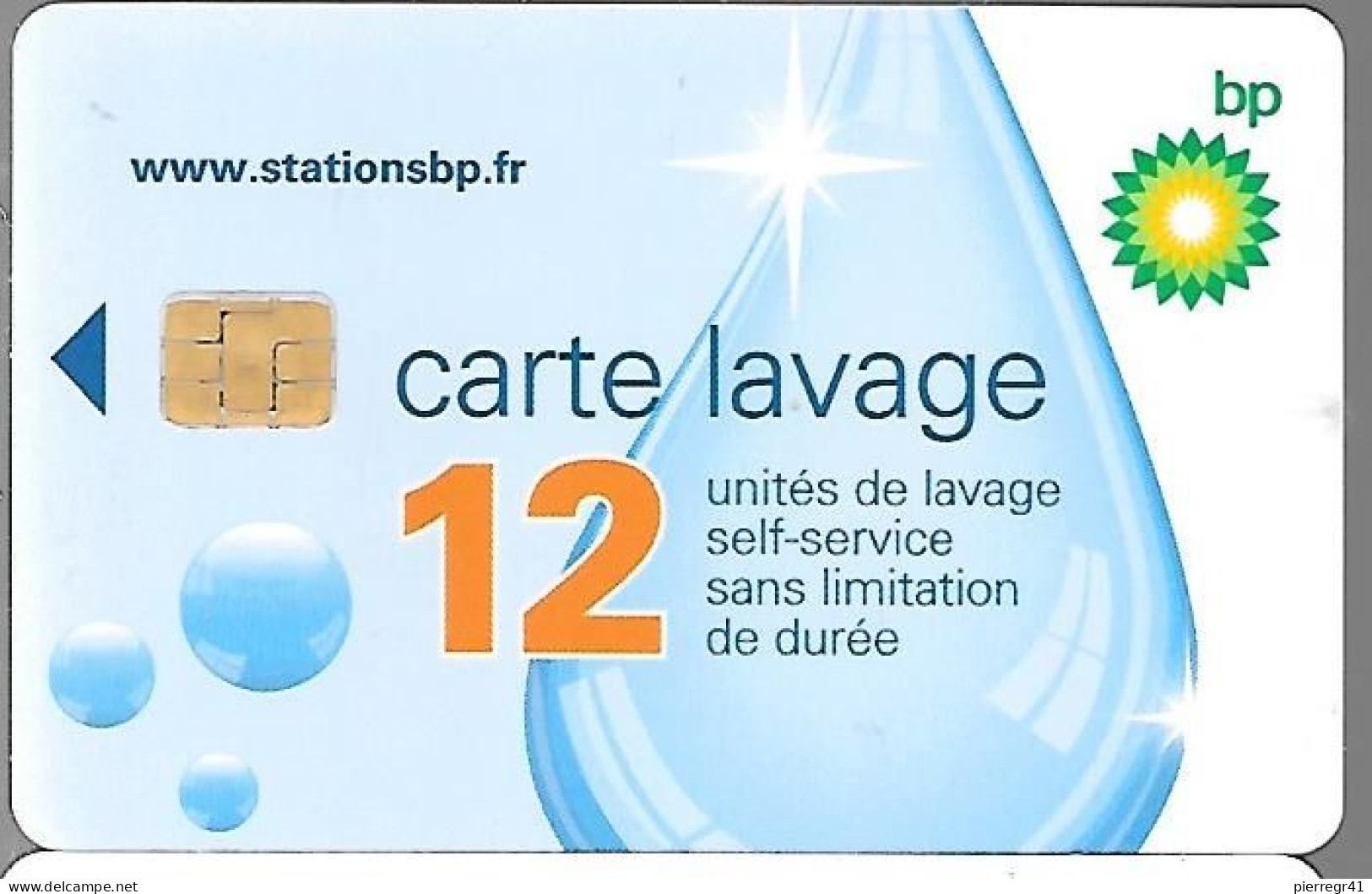 CARTE-PUCE-LAVAGE-BP-12-UNITES-V° N°140003-TBE - Car Wash