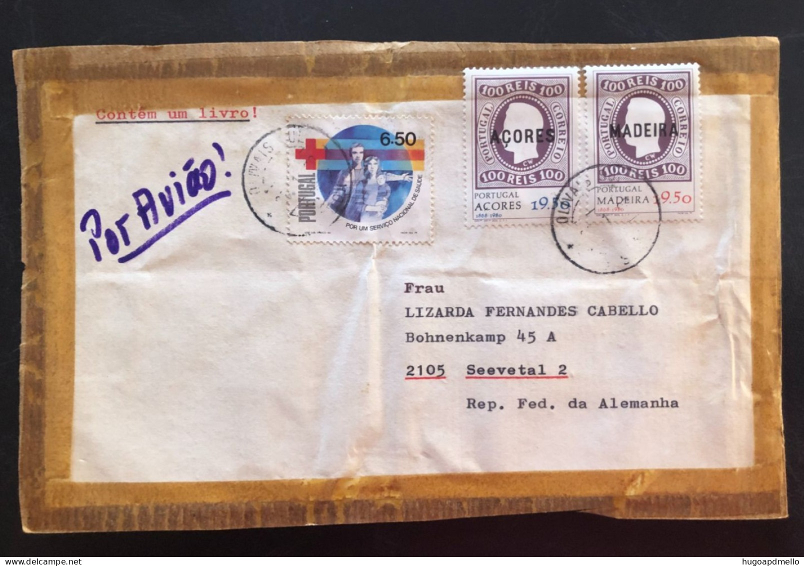 PORTUGAL, Circulated Cover To Germany (Seevetal), « Postal History », Azores, Madeira, « Health », 1980 (?) - Brieven En Documenten