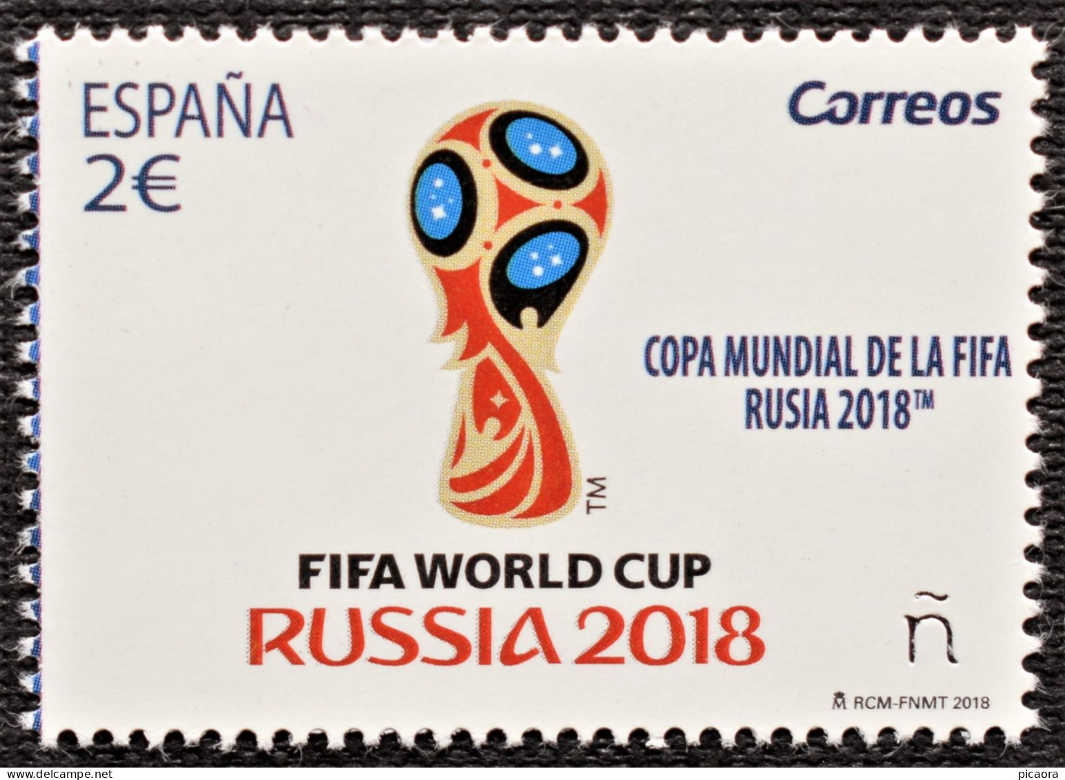 España Spain 2018  Futbol  Rusia 2018  Mi 5260  Yv 4965  Edi 5231  Nuevo New MNH ** - 2018 – Rusland