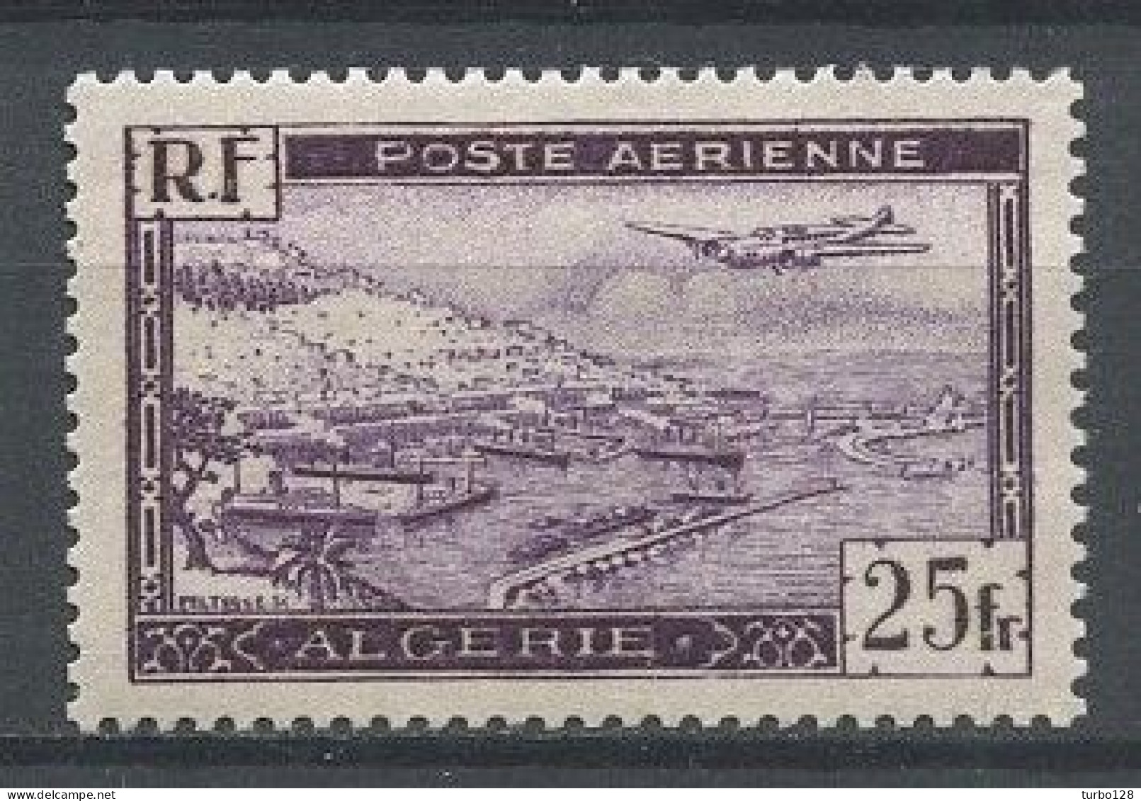 ALGERIE 1946 PA N° 5 ** Neuf MNH Superbe C 1.75 € Avion Plane Survolant La Rade D'Alger - Luftpost