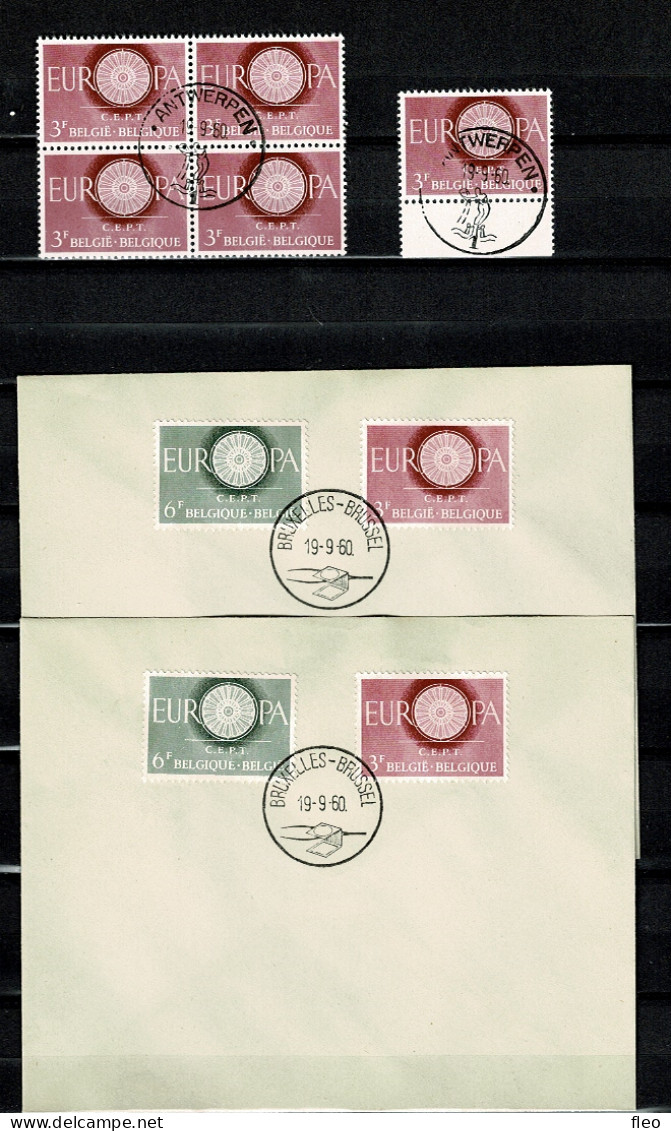 1960 1150 FEC (2x) & Lotje Postfris Met 1édag Stempel : EUROPA 1960 - 1951-1960