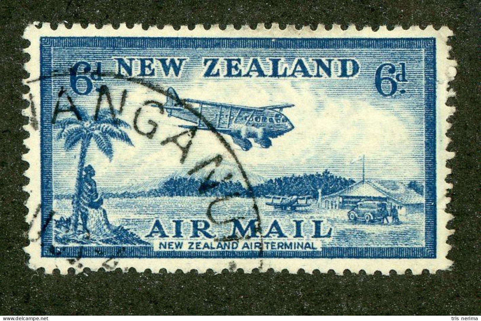 514 New Zealand 1935 Scott #C8 Used (Lower Bids 20% Off) - Poste Aérienne