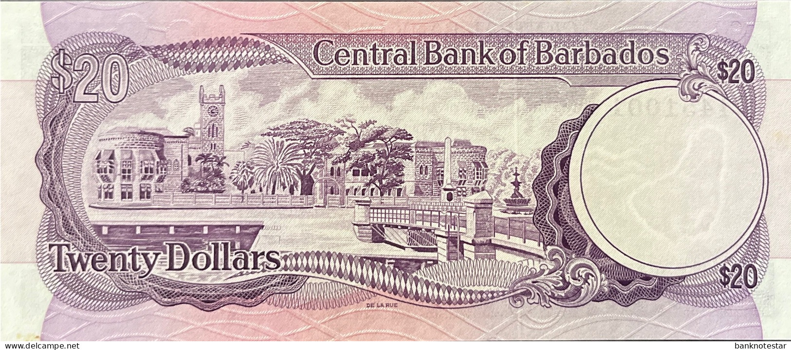 Barbados 20 Dollars, P-34 (1973) - UNC - Barbados (Barbuda)