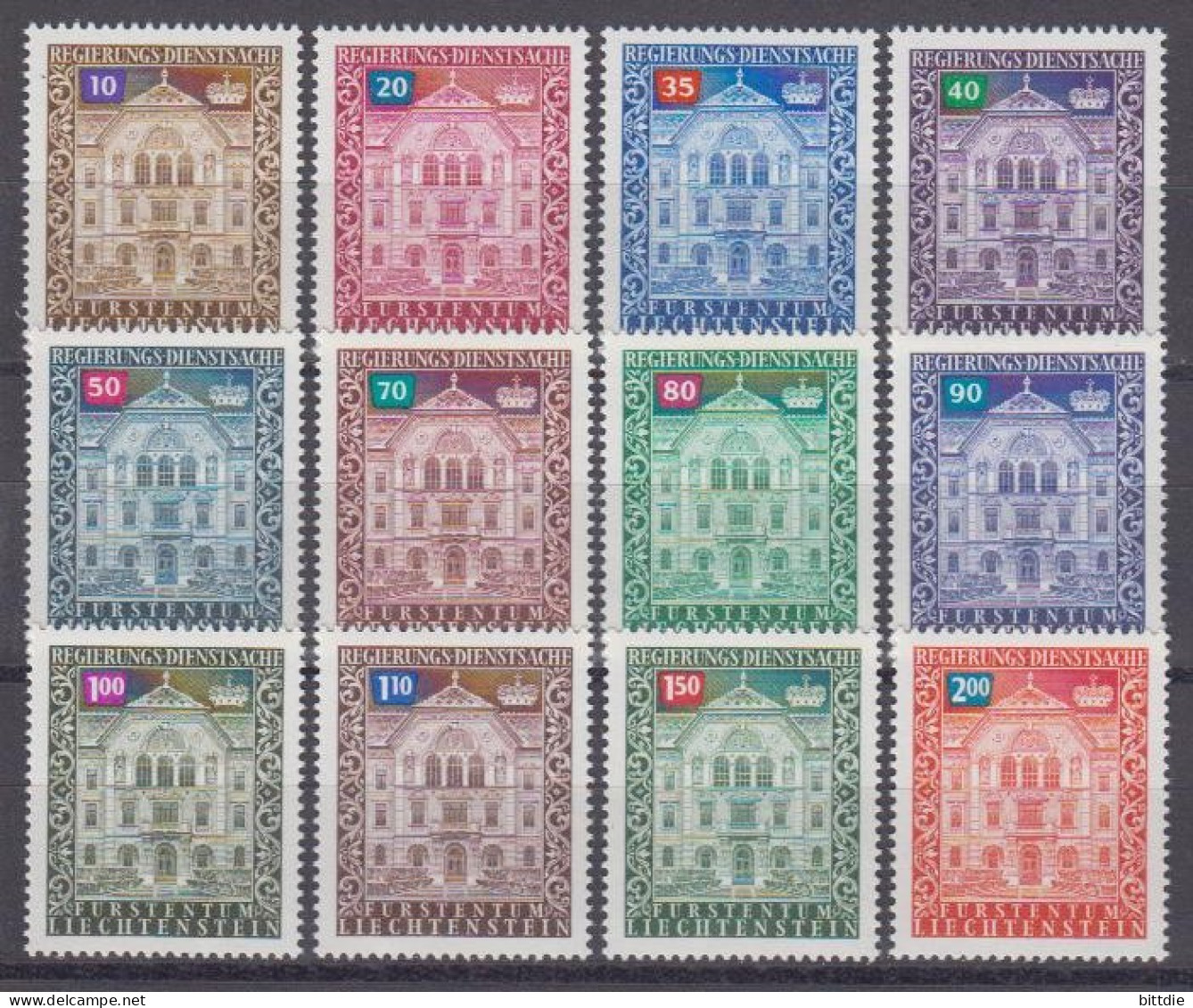 Liechtenstein  D 57/68 , Xx  (A6.1238) - Dienstmarken