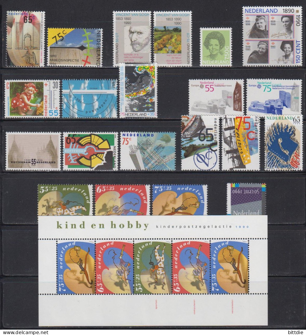 NL, Jahrgang 1990 , Postfrisch/**  (A6.1259) - Annate Complete