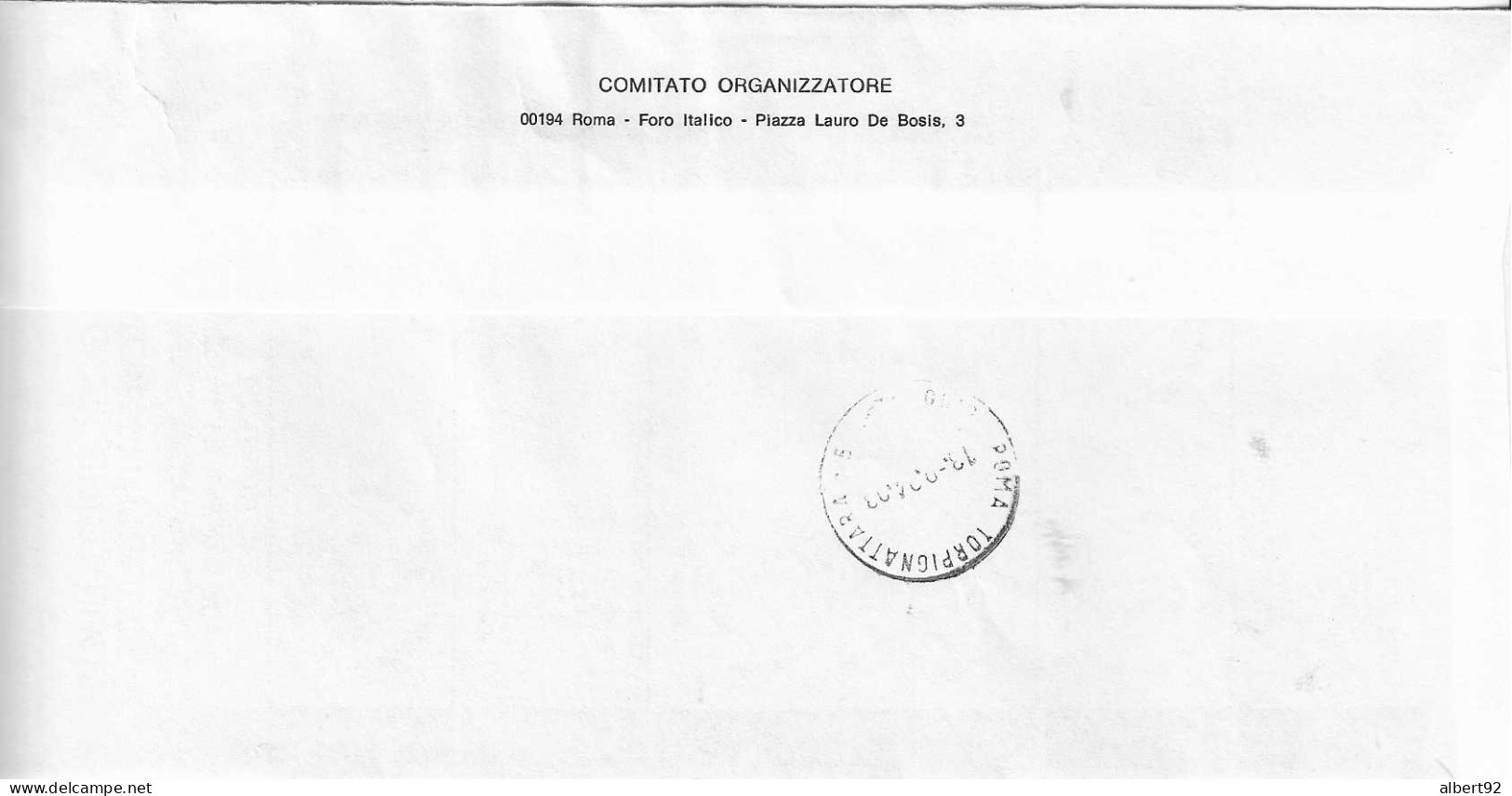 1994 Championnats Du Monde De Natation: Compétition De Water Polo à Rome: Lettre Recommandée Du Comité D'Organisation - Wasserball