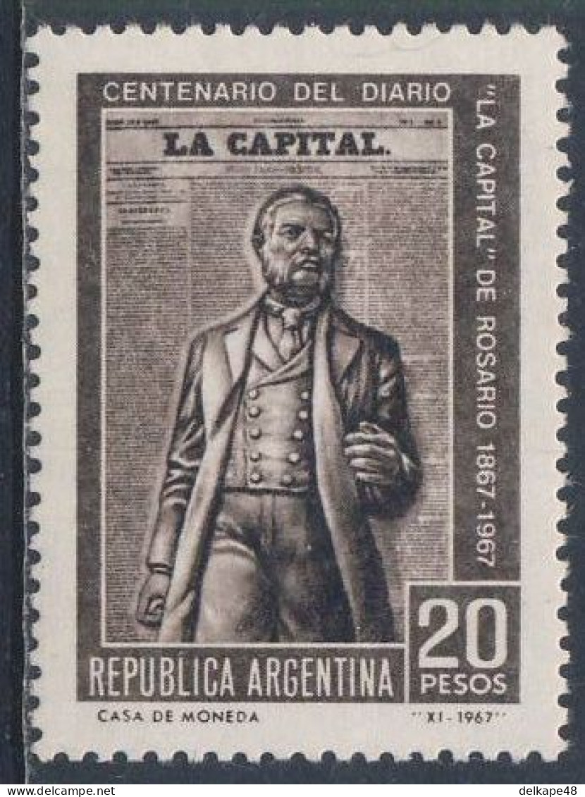 Argentina 1967 Mi 979 YT 802 Sc 848 SG 1212 ** Ovidio Lagos + Front Page  "La Capital" - News[a[er / Zeitung / Journal - Other & Unclassified