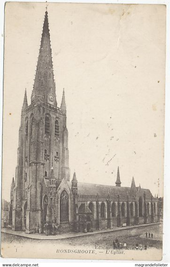 CPA CARTE POSTALE FRANCE 59 HONDSCHOOTE L' EGLISE 1919 - Hondshoote