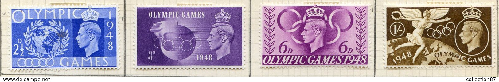ROYAUME UNI < Yv. N° 241 - 244 * Neuf Ch - MH * - OLYMPIC GAMES 1948 - JO < Jeux Olympiques - Sommer 1948: London