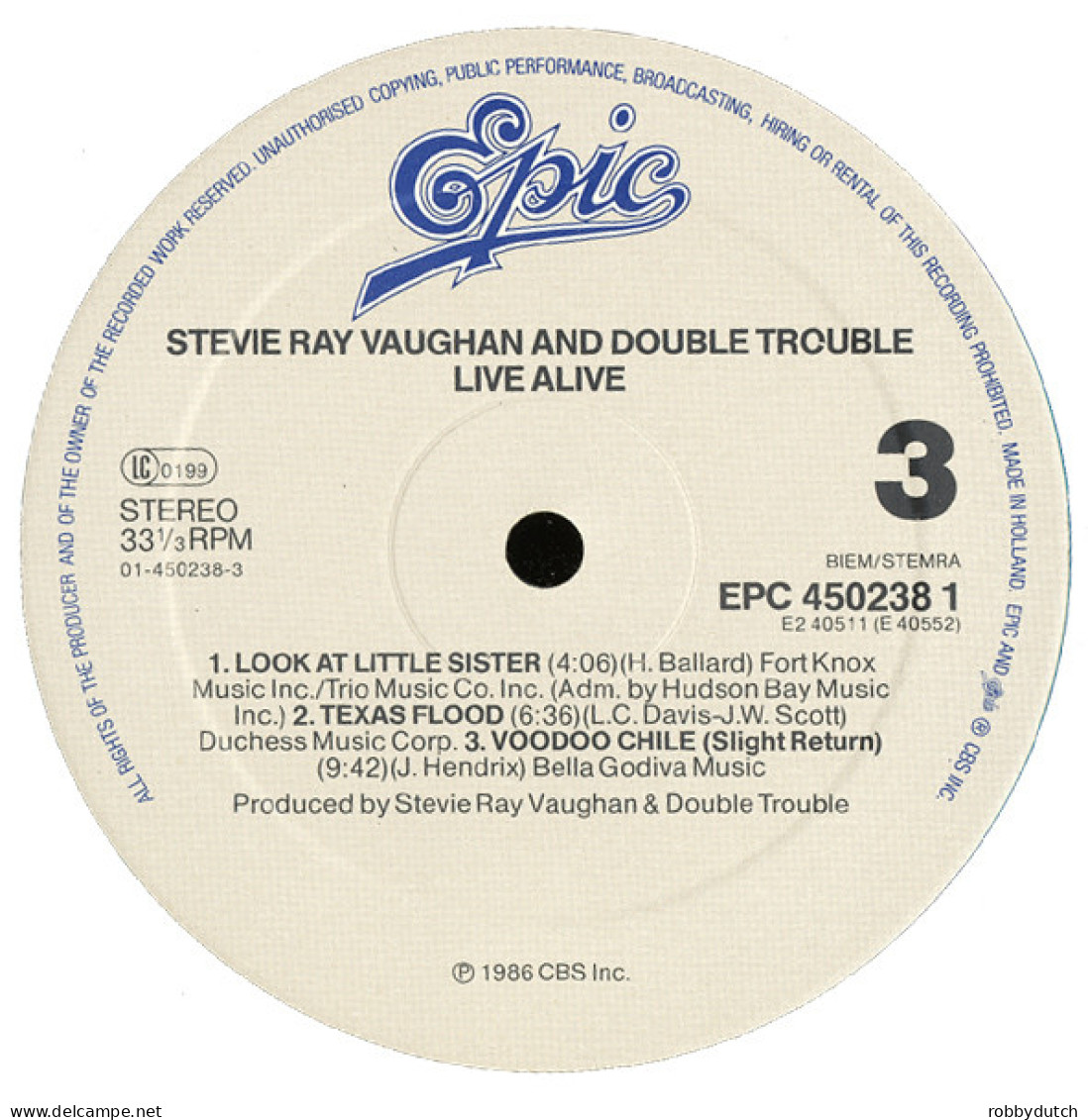 * 2LP *  STEVIE RAY VAUGHAN & DOUBLE TROUBLE - LIVE ALIVE  (Europe 1986 EX!!)