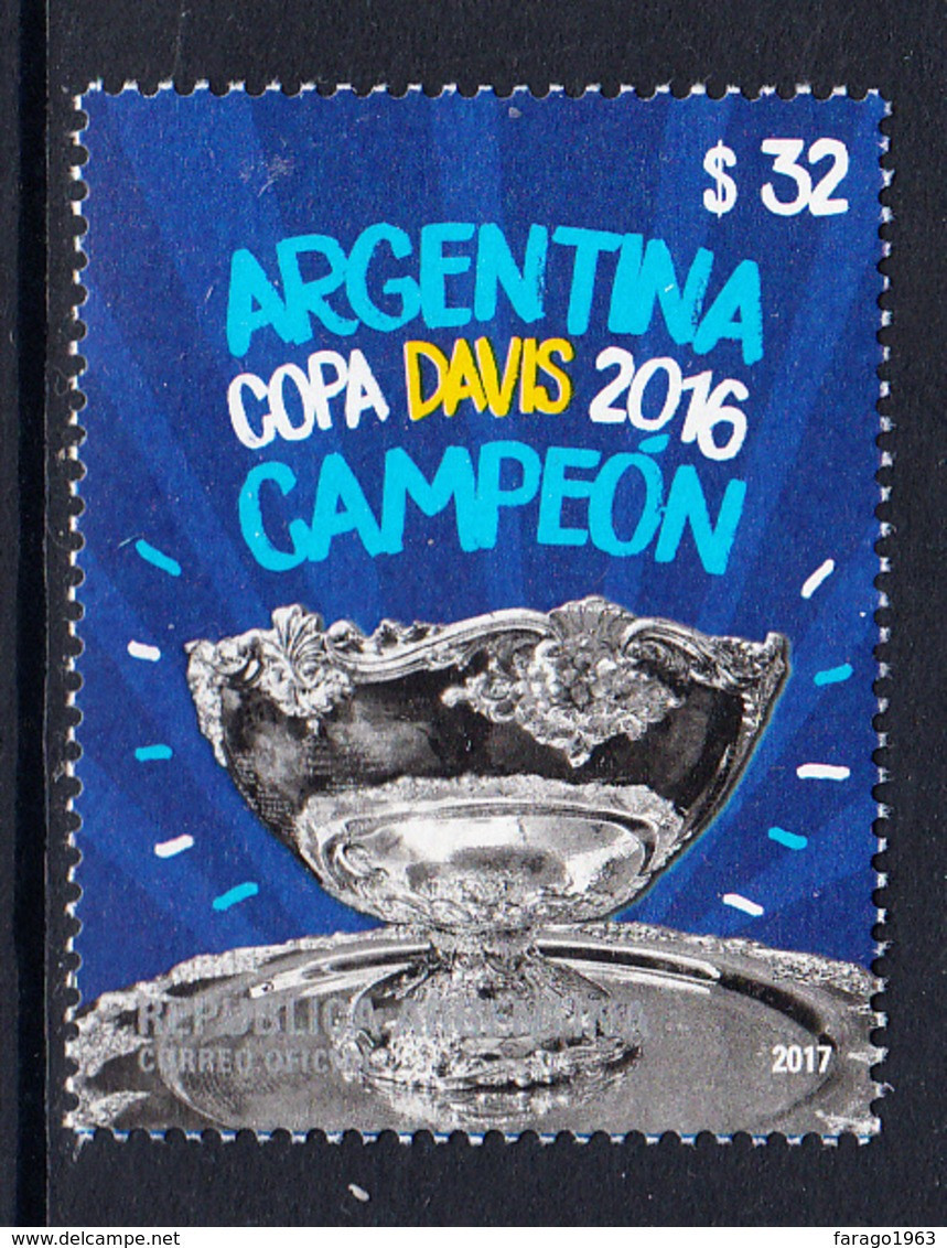 2017 Argentina Davis Cup Champions Tennis Complete Set Of 1 MNH - Ungebraucht