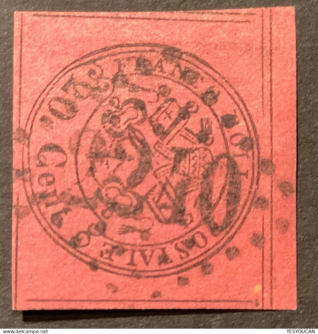 RRR !  GC 2240=MARSEILLE FRANCE FROM SHIP MAIL R3 =6750€, Stato Pontificio 1867 20c Sa.18 VF (Etats Pontificaux Italie - Papal States