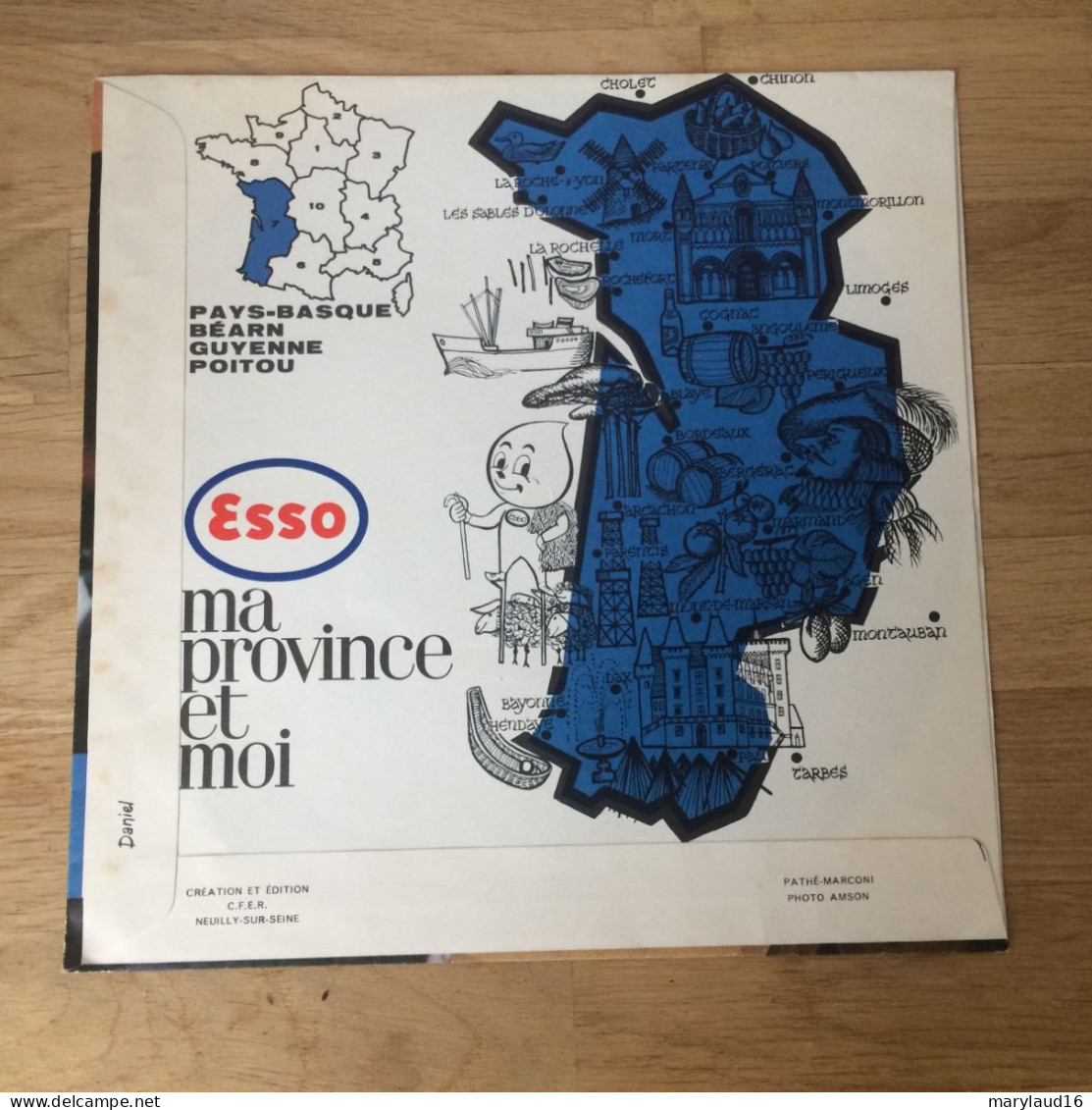 Disque Souple ESSO Ma Province Et Moi N°7 Pays Basque Béarn Guyenne Poitou - Speciale Formaten