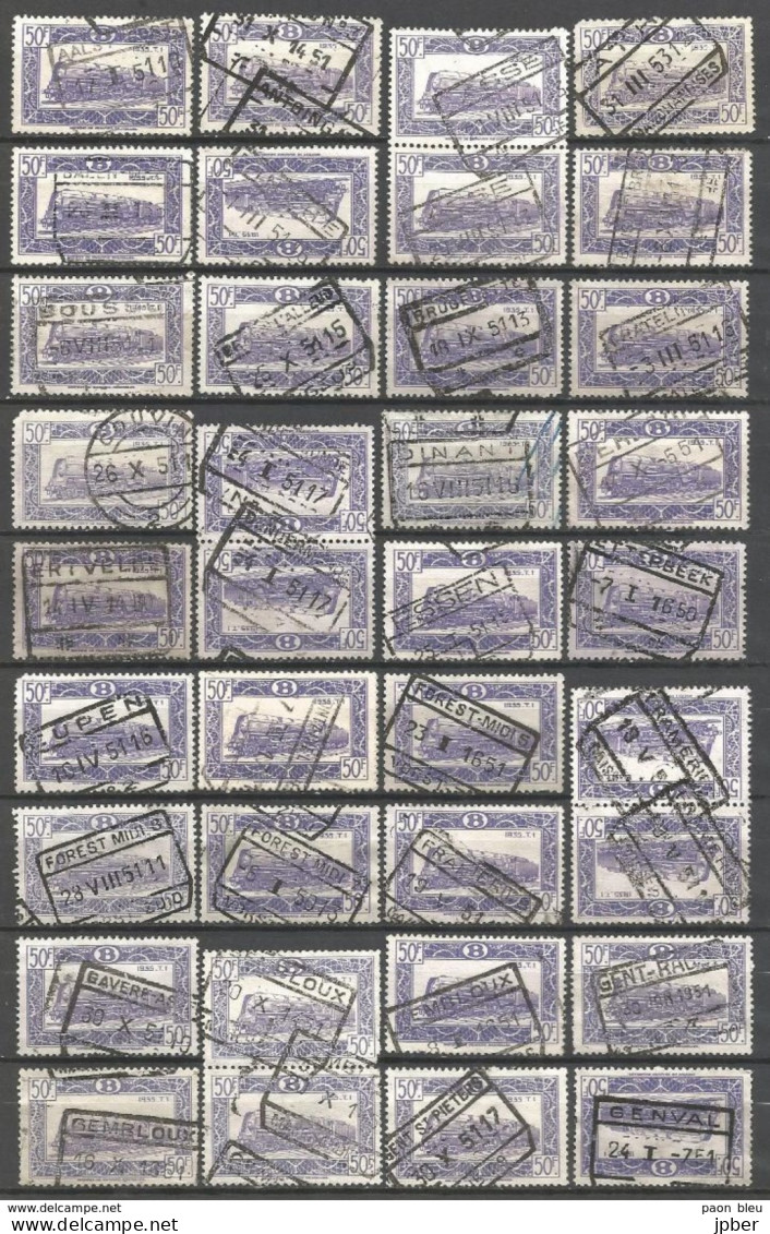 Belgique - Chemin De Fer - TR 319 Locomotives - 95 Timbres Collection Obl. Lisibles/choisies/variées - Peu De Doubles - Afgestempeld