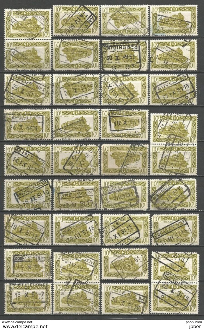 Belgique - Chemin De Fer - TR 315 Locomotives - 197 Timbres Collection Obl. Lisibles/choisies/variées - Peu De Doubles - Afgestempeld