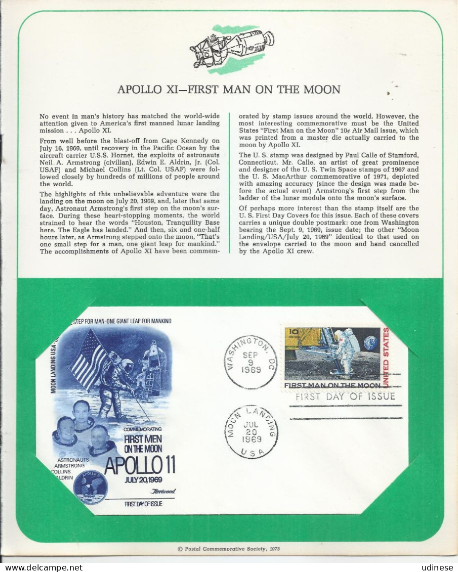 USA 1969 - FIRST MAN ON THE MOON -  FDC - América Del Norte