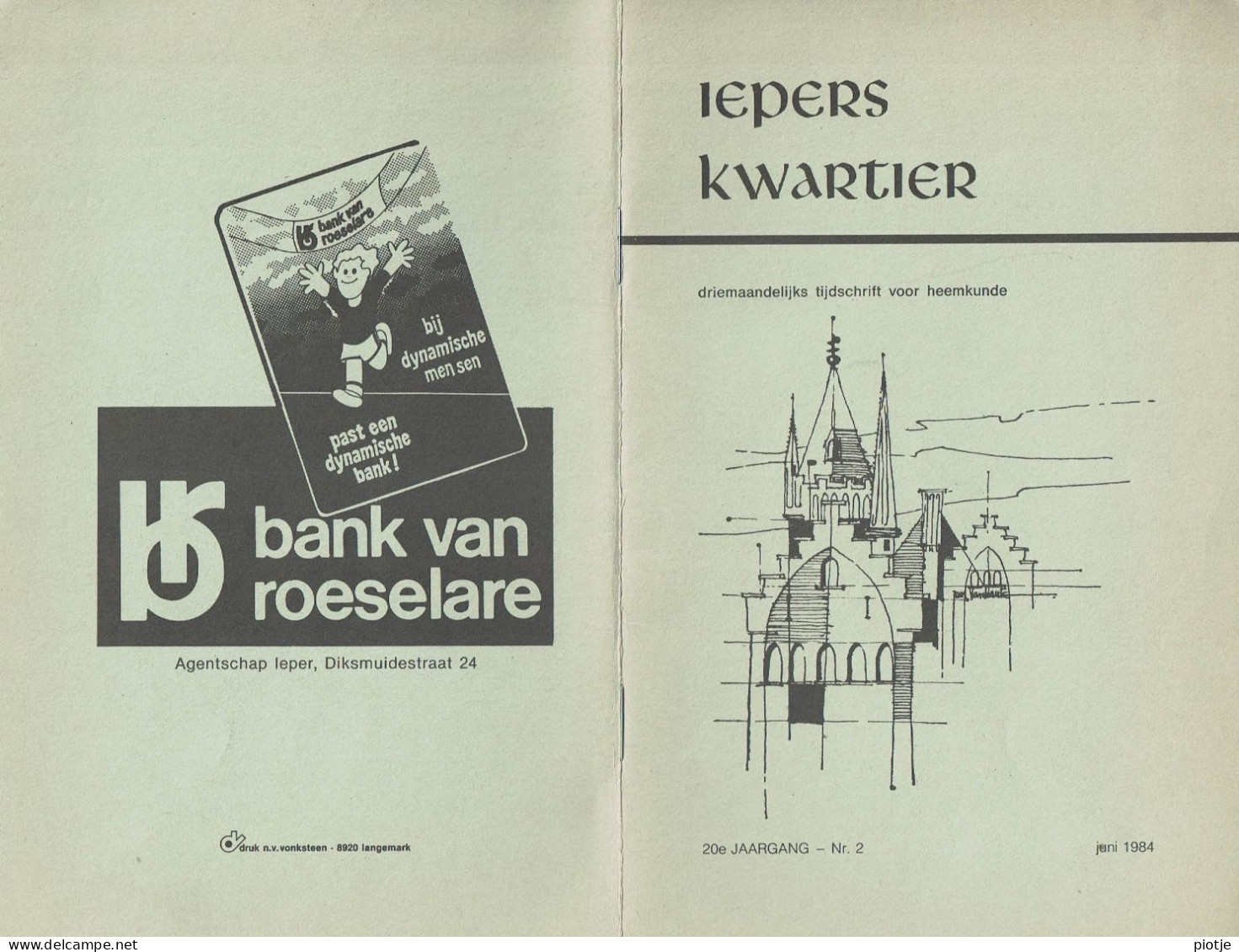 * Ieper - Ypres * (Iepers Kwartier - Jaargang 20 - Nr 2 - Juni 1984) Tijdschrift Voor Heemkunde - Heemkundige Kring - Geografía & Historia