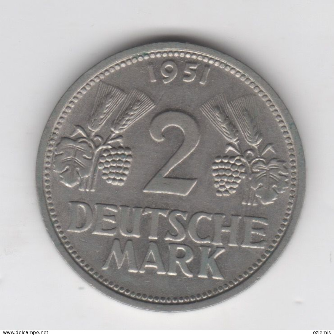 GERMANY ,2 DEUTSCHE MARK , 1951 ,G - 2 Marcos