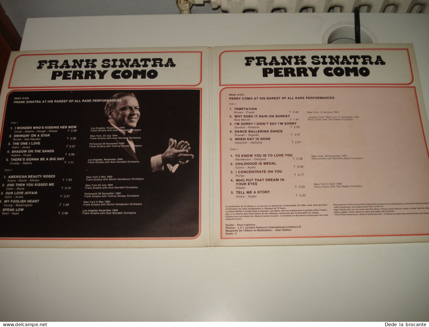 B8 / Frank Sinatra / Perry Como - 2 X LP  - BRAD 10526-527 - Bel  1979  M/EX - Jazz