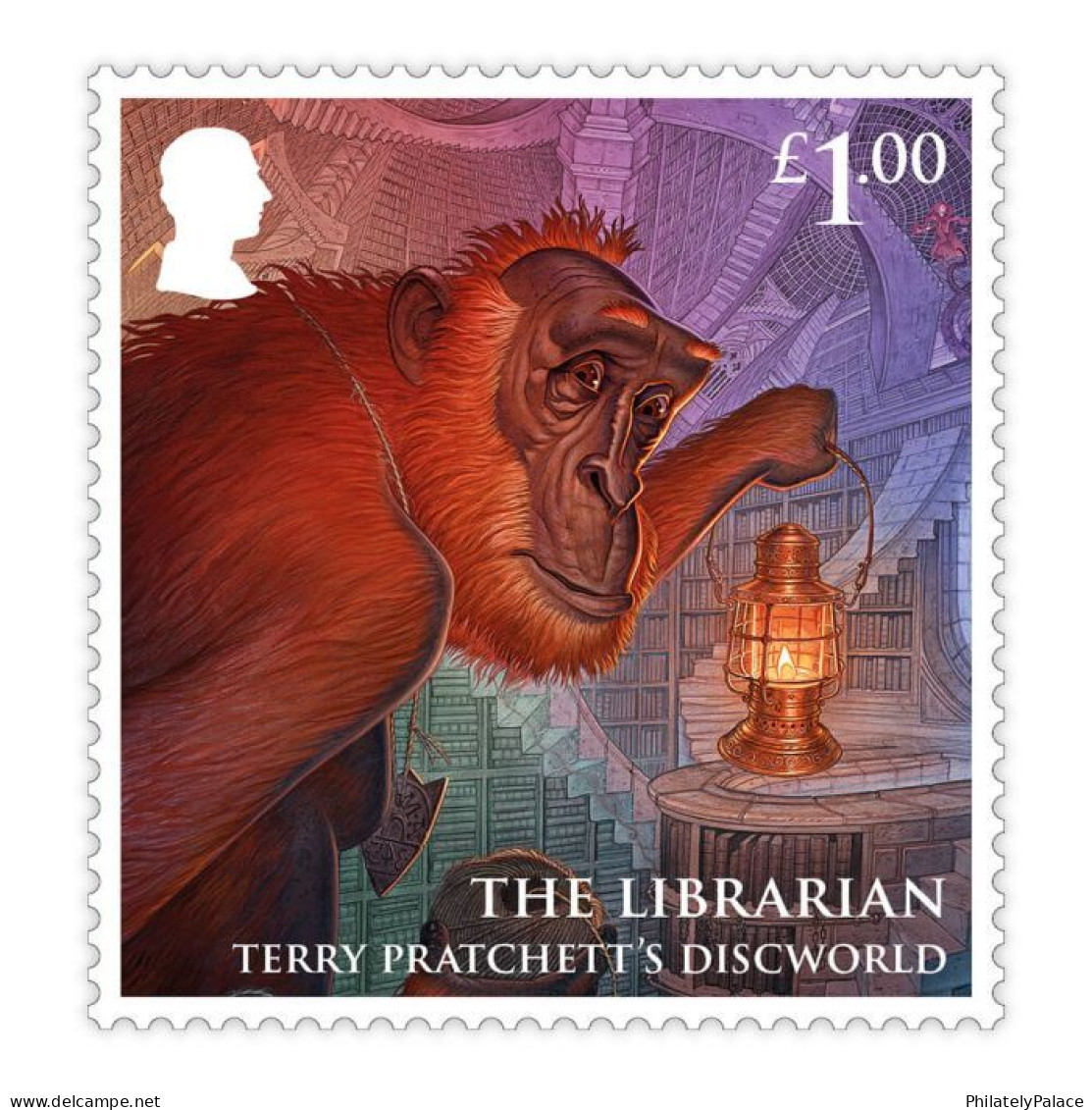 GREAT BRITAIN 2023 GB Terry Pratchett's Discworld Monkey, Torch,Elephant, Turtle, Cat, Skeleton,Moon, Pack SET MNH (**)