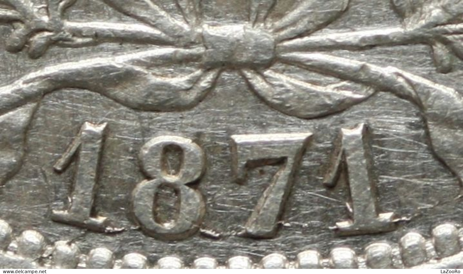 LaZooRo: Belgium 5 Francs 1871 XF / UNC - Silver - 5 Francs