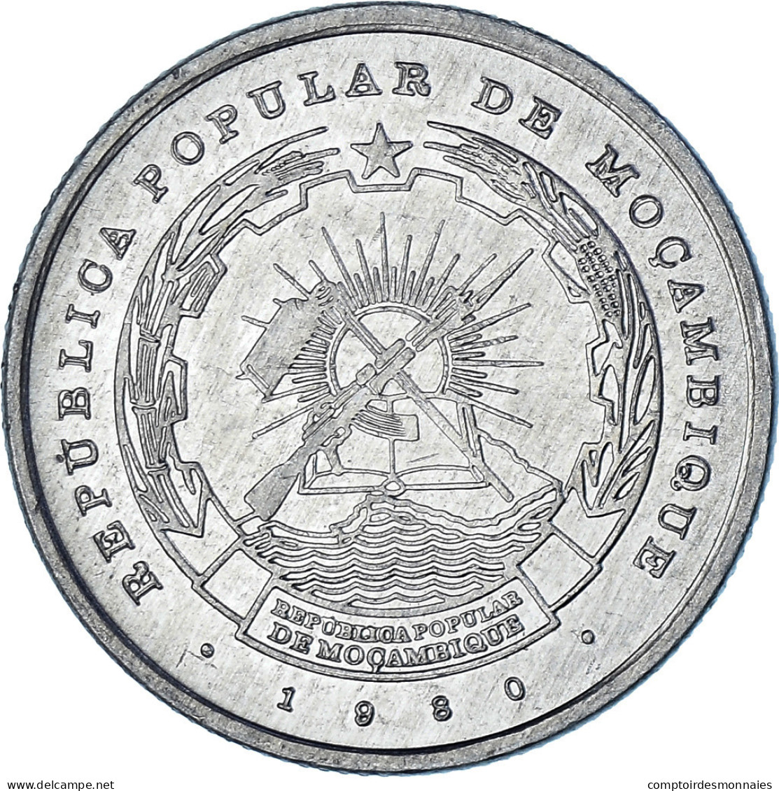 Monnaie, Mozambique, 2,5 Meticais, 1980, FDC, Aluminium - Mozambique