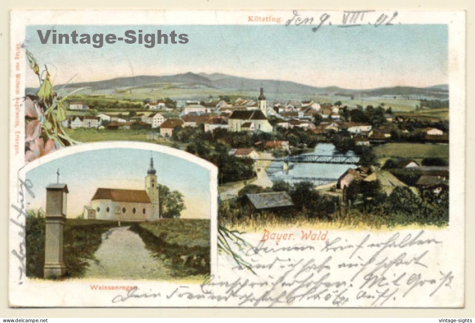 Bad Kötzting - Weissenregen / Germany: Total View - Church (Vintage PC Litho 1902) - Cham