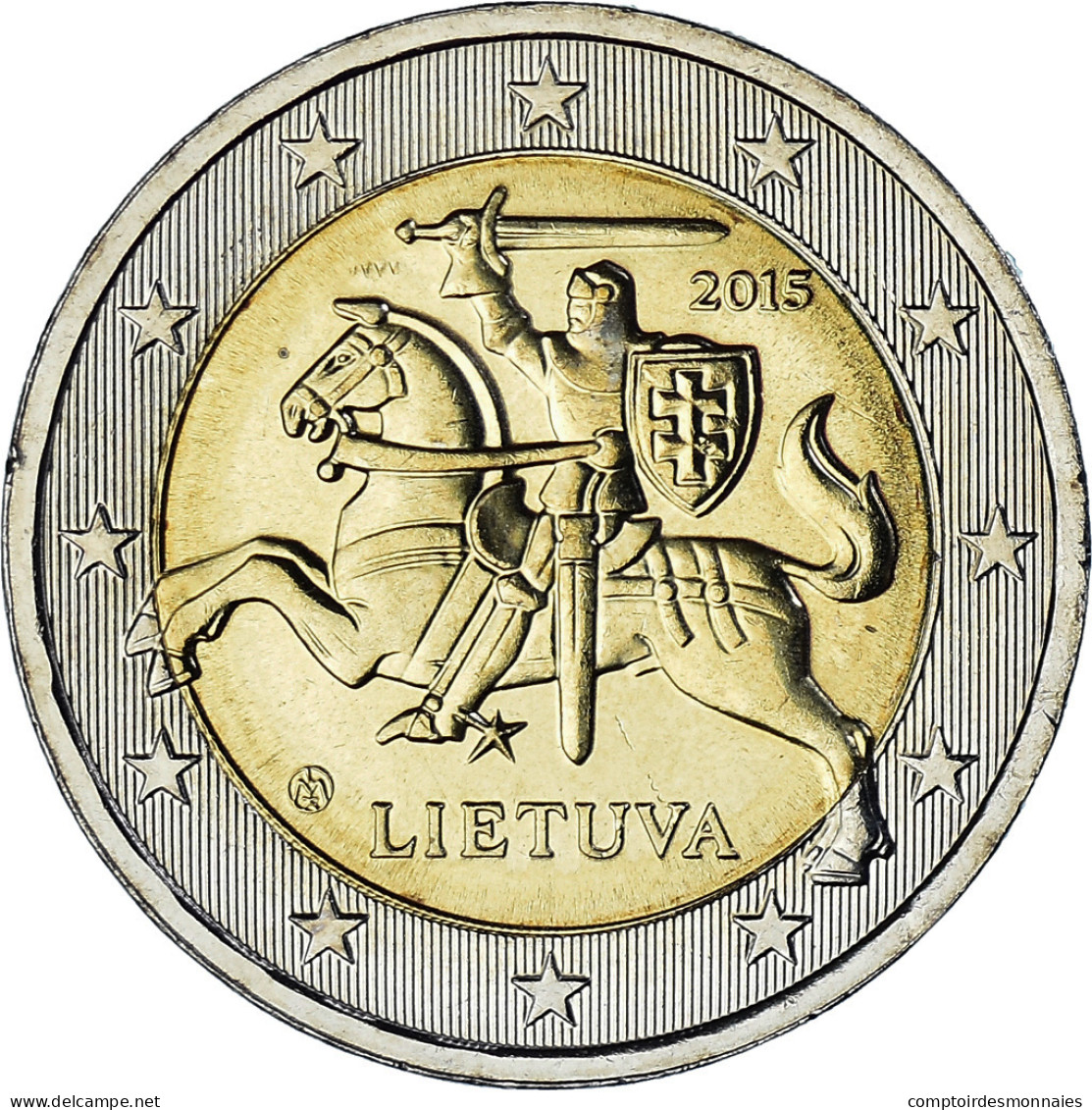 Lituanie, 2 Euro, 2015, BU, SPL, Bimétallique, KM:212 - Lettland