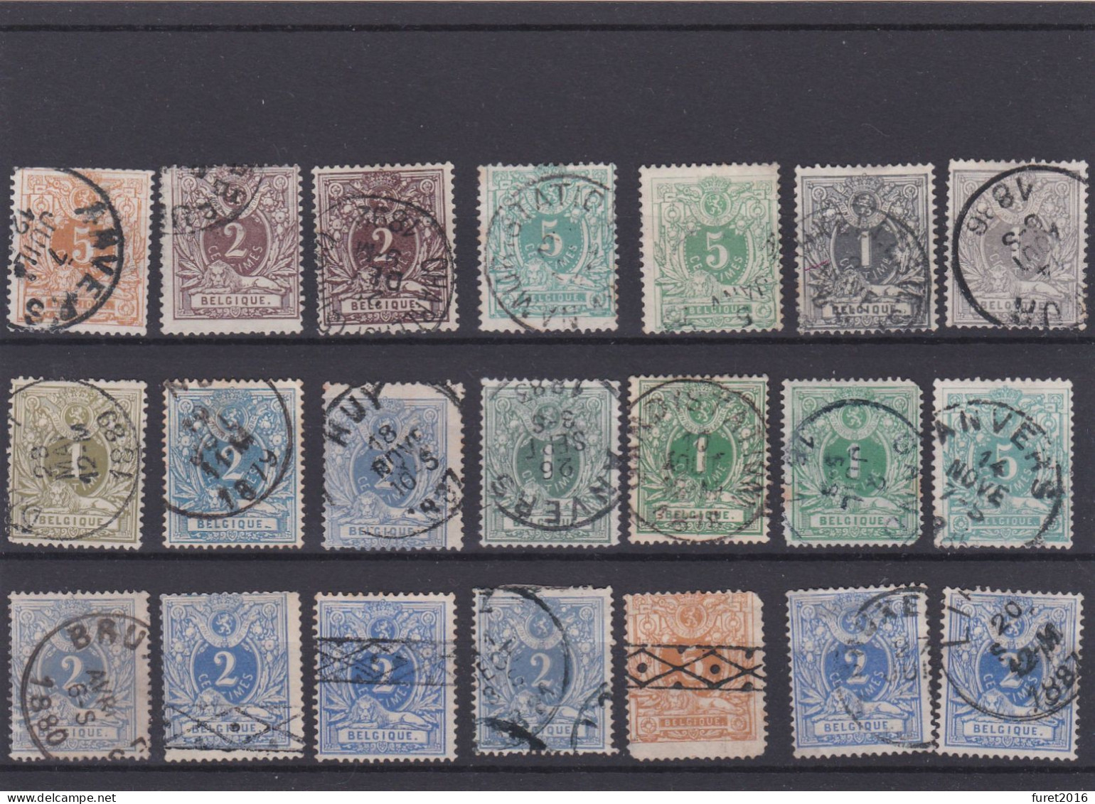 Lion Couché : Lot De Timbres Oblitérés Qualité Mixte - 1869-1888 León Acostado