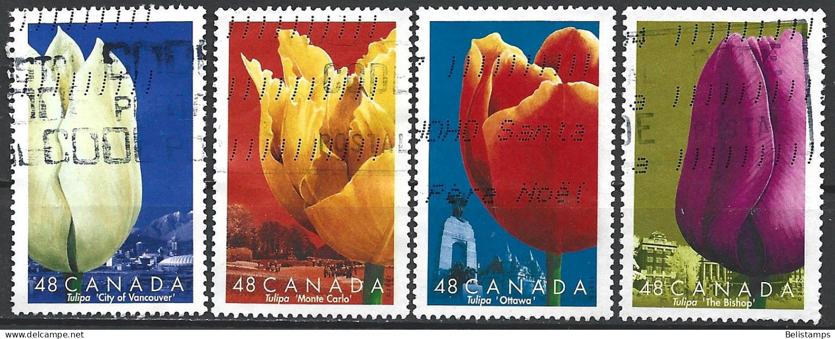 Canada 2002. Scott #1947a-d (U) Flowers, Tulips  *Complete Set* - Used Stamps