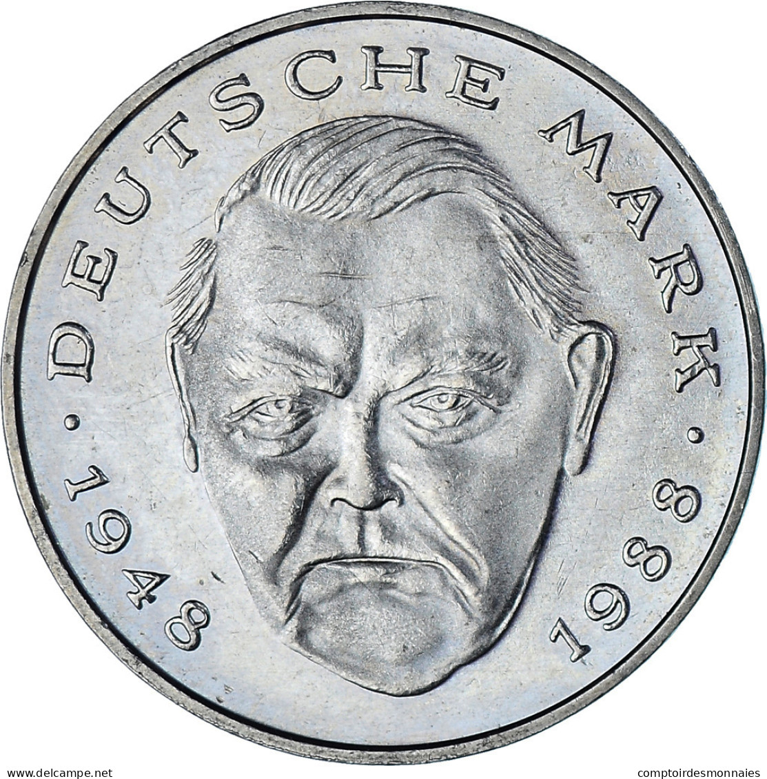 Monnaie, République Fédérale Allemande, 2 Mark, 1991, Karlsruhe, TTB - 2 Mark