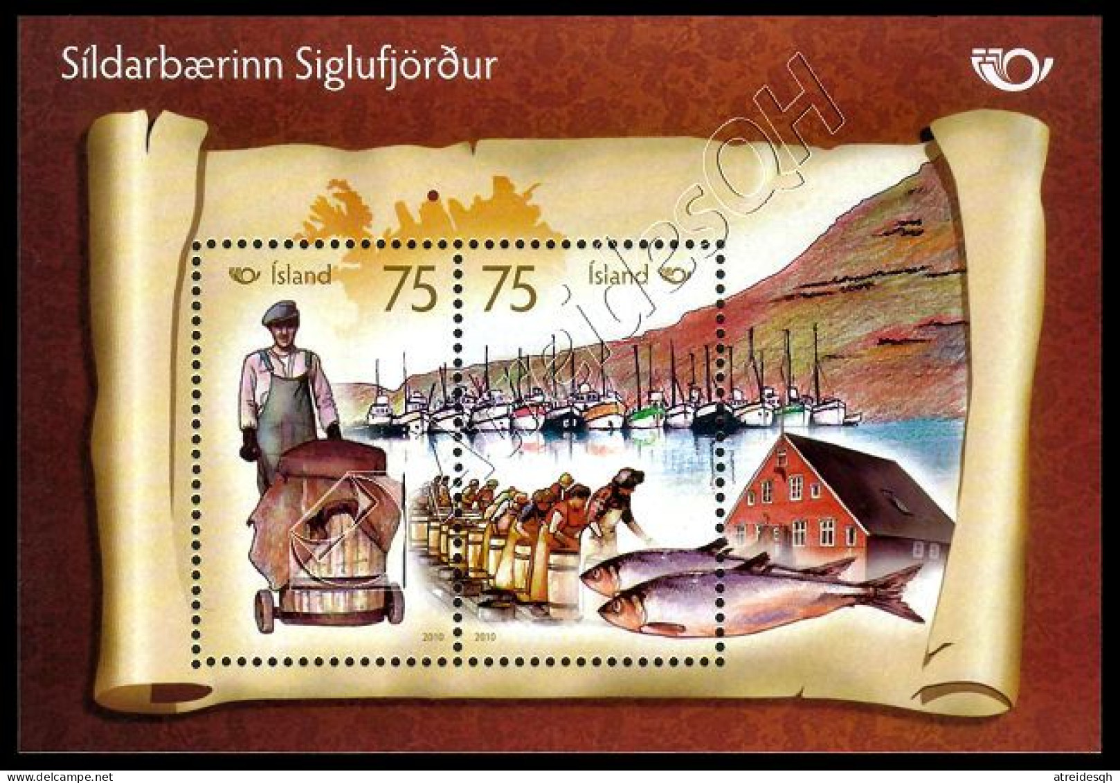 [Q] Islanda / Iceland 2010: Foglietto Norden - Pesca / Fishing S/S ** - Blokken & Velletjes