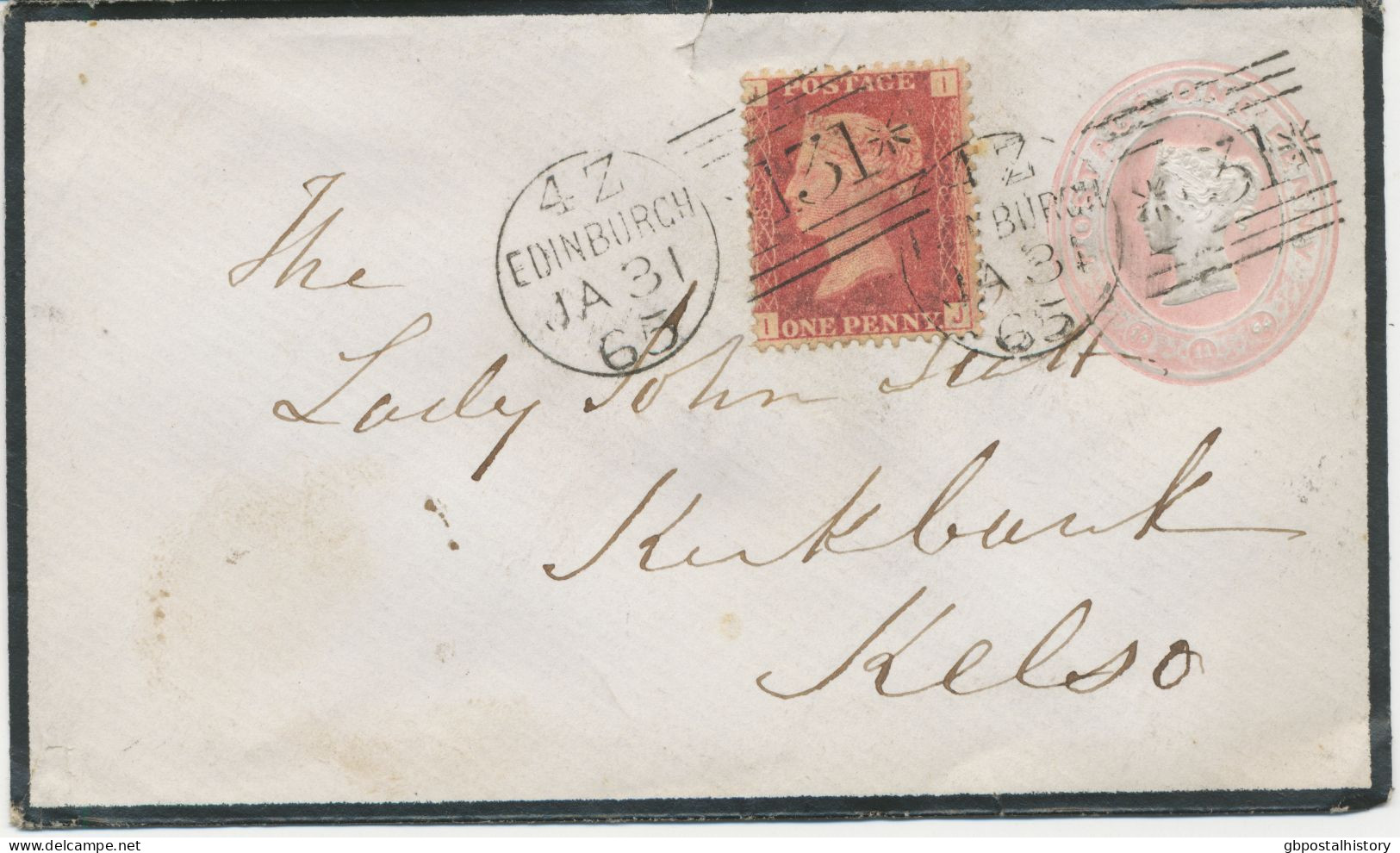 GB „131 / EDINBURGH“ Scottish Duplex Postmark (between 3 Thin Bars, Different Lenght, 131 Between Stars) On Very Fine - Covers & Documents