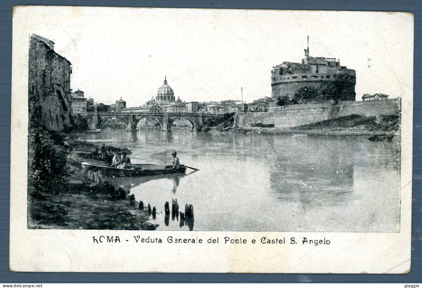 °°° Cartolina - Roma N. 2392 Veduta Generale Del Ponte E Castel S. Angelo Formato Piccolo Viaggiata °°° - Bridges