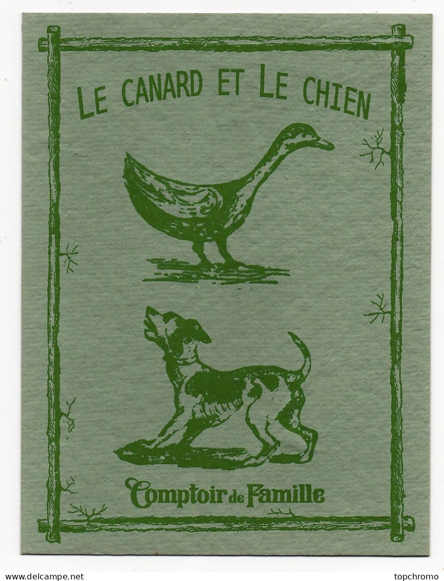 Buvard Comptoir De Famille Le Canard Et Le Chien - Animaux