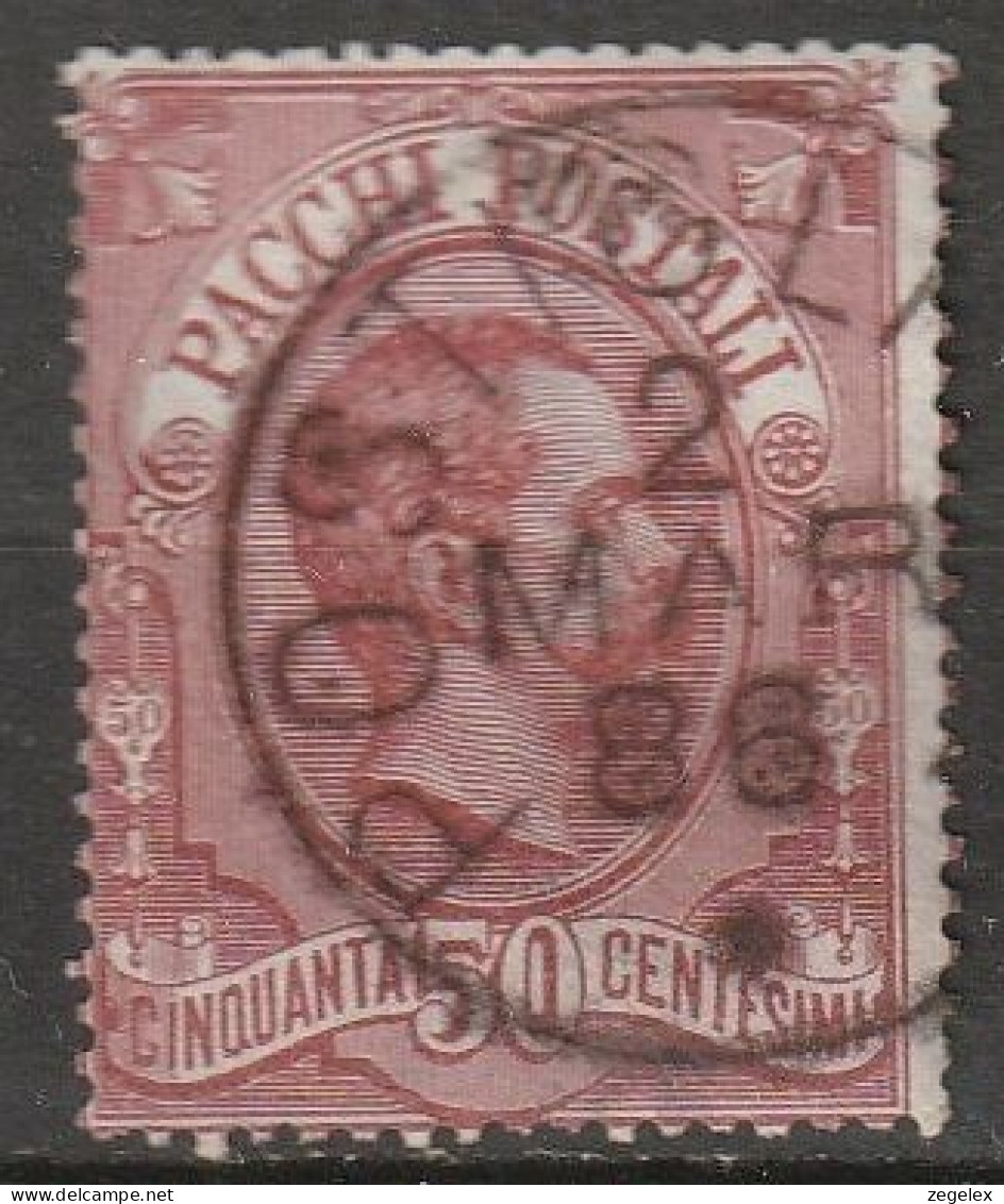 1884 Italia Pacchi Postali. 50 C  Nice Cancelation "POSTIGLA.. 2 MAR 86" Michel Paketmarken 03 Used, Usato. - Postal Parcels