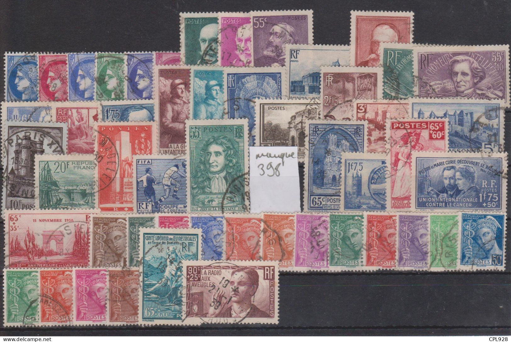 France Année 1938 Sauf N°398 - ....-1939