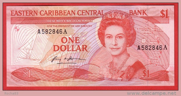 EAST  CARIBBEAN - 1 Dollar De 1985 - Pick 17a - UNC - Caraïbes Orientales