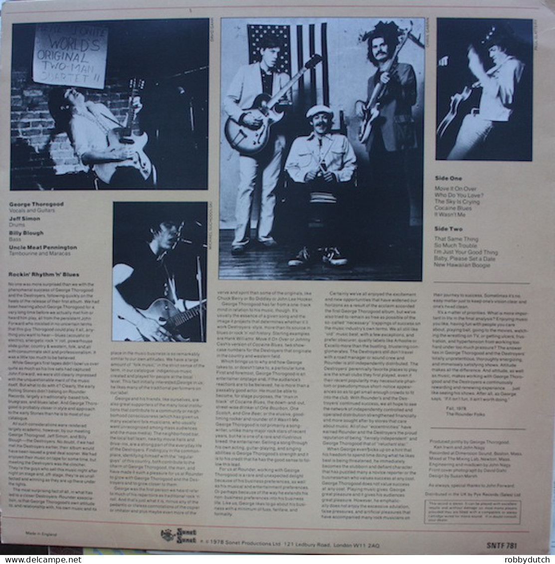 * LP *  GEORGE THOROGOOD & THE DESTROYERS - MOVE IT ON OVER (England 1978 EX-) - Blues