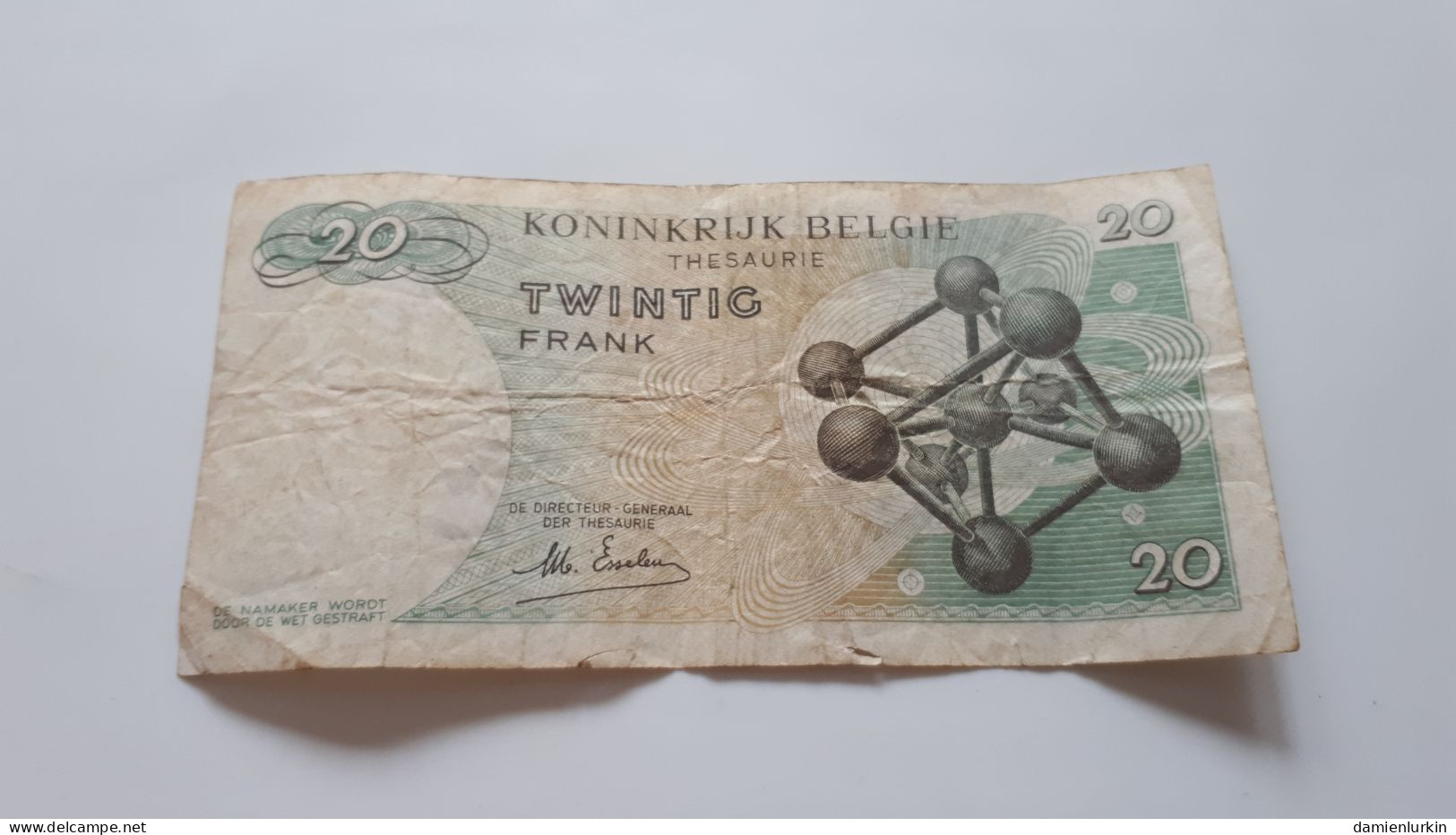 BELGIQUE/BELGIE/BELGIEN/BELGIUM ATOMIUM 20 FRANCS 1964 ESSELEN SERIE 3 N P-138a.2 - 20 Francs