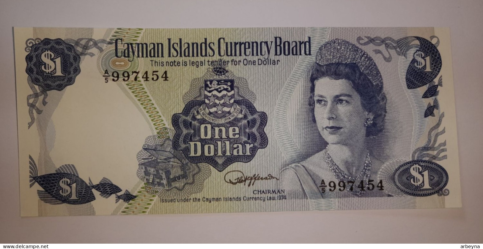 UNC Cayman Islands  -  1 Dollar - Elizabeth II - 1985 - Pick 5.b    UNC - Iles Cayman