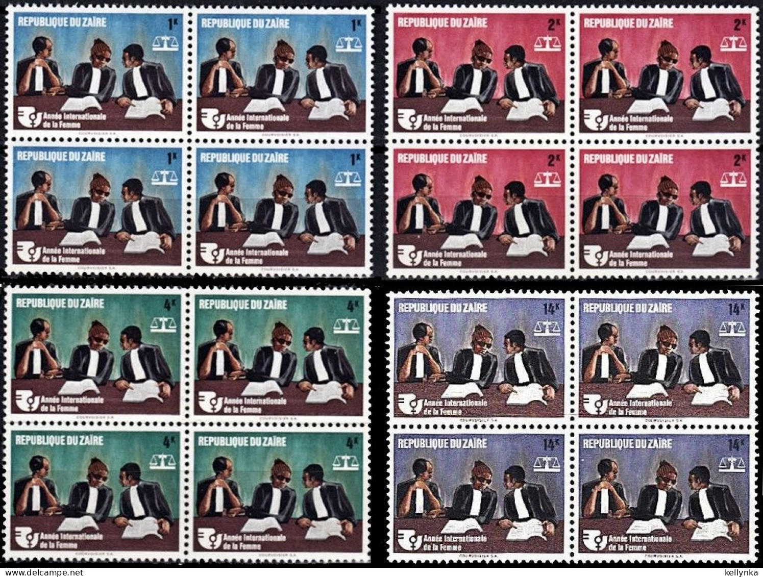 Zaïre - 880/883 - Bloc De 4 - Année De La Femme - 1975 - MNH - Ungebraucht