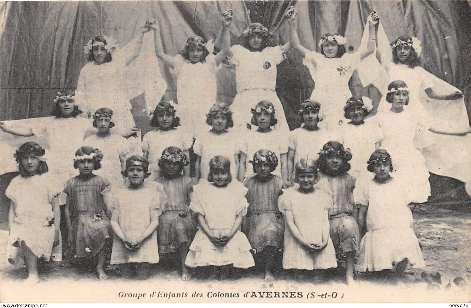 AVERNES - Groupe D'enfants Des Colonies D'Avernes - Avernes