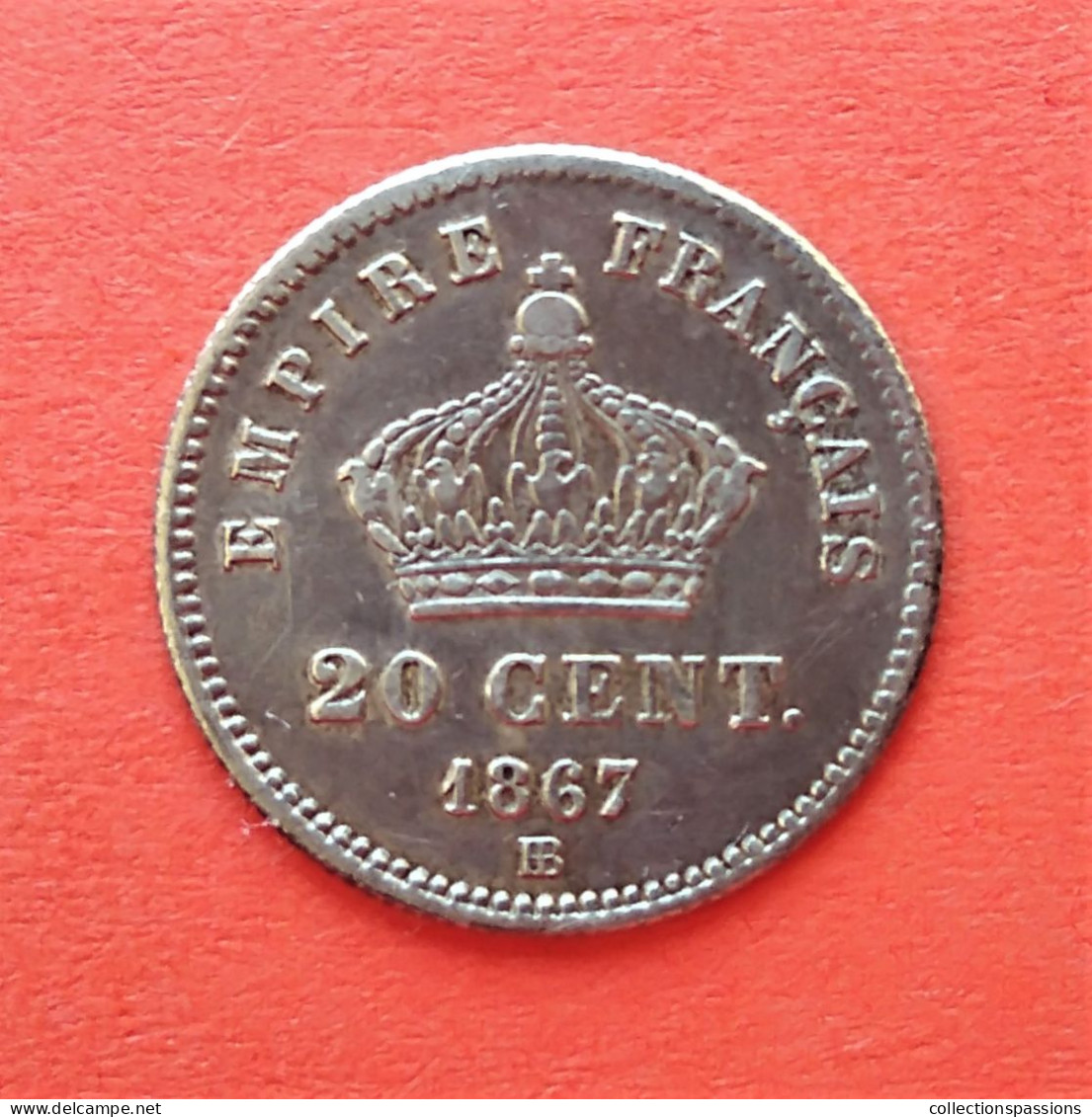 20 Centimes. NAPOLEON III. 1867 BB - Argent - - 20 Centimes