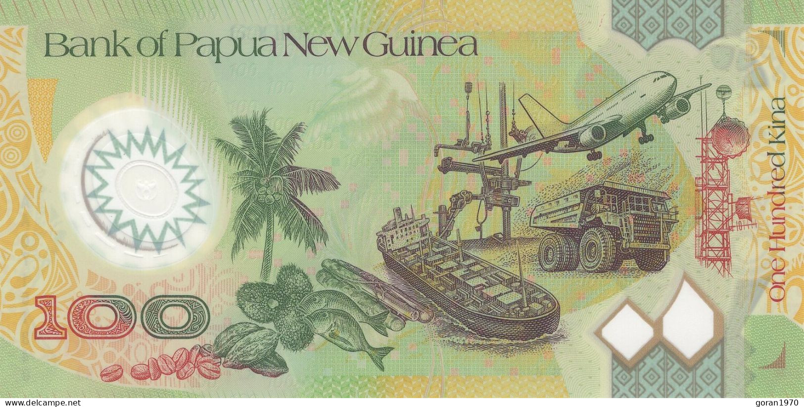 PAPUA NEW GUINEA 100 Kina 2007 UNC, P-33 Polymer Commemorative RARE - Papoea-Nieuw-Guinea