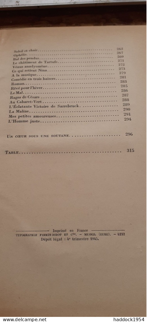 poémes retrouvés vers et proses ARTHUR RIMBAUD mercure de france 1945