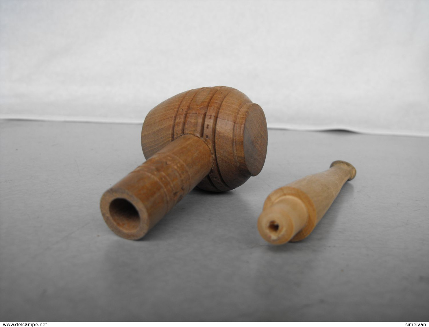 Beautiful Vintage Wooden Pipe #1238 - Other & Unclassified