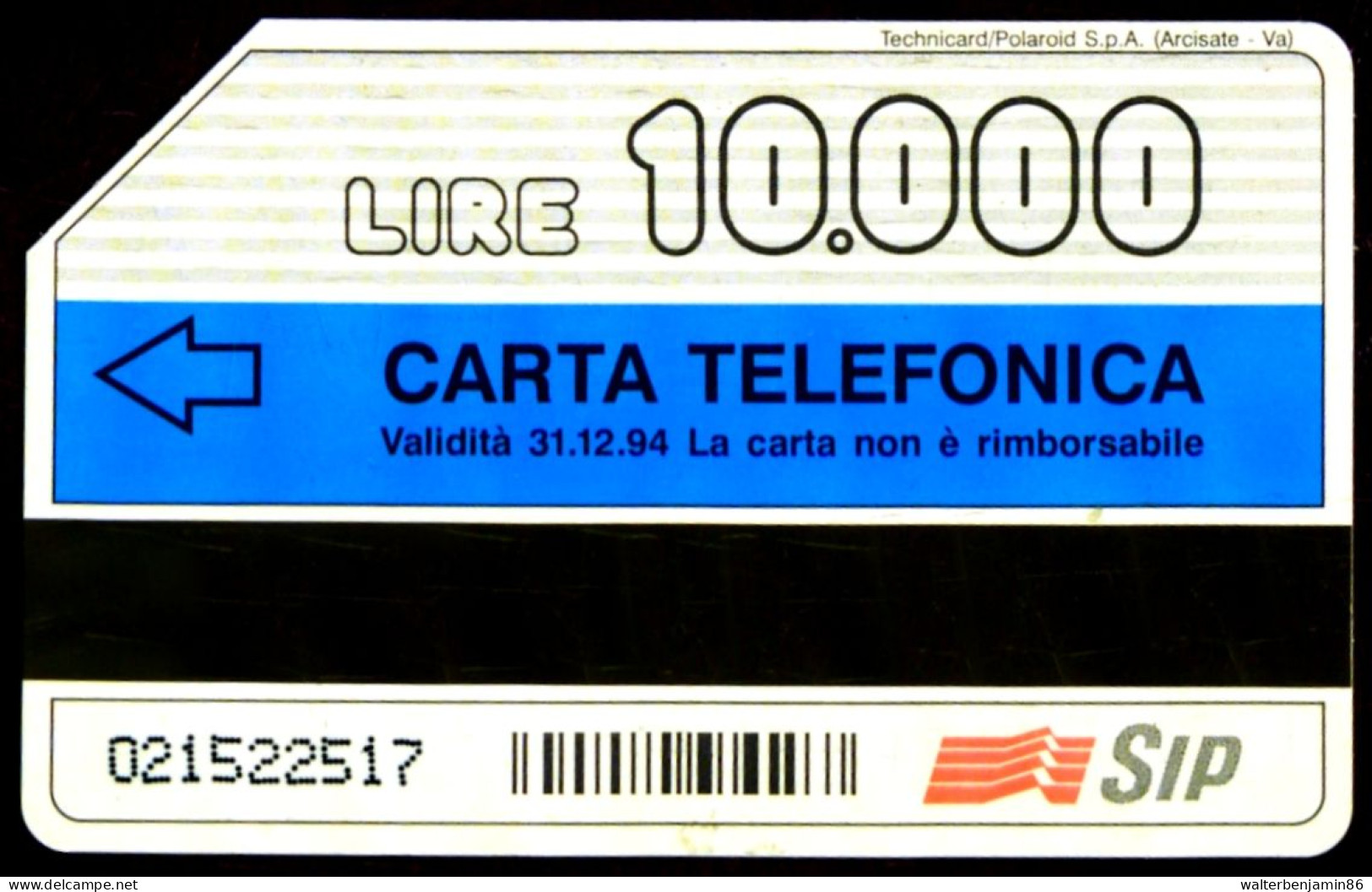 G 211 & 211 A C&C 1241 & 1241 A 2 SCHEDE TELEFONICHE USATE COMPAGNA 10.000 L. 31.12.94 TEP VARIANTE CAB - [3] Errores & Variedades