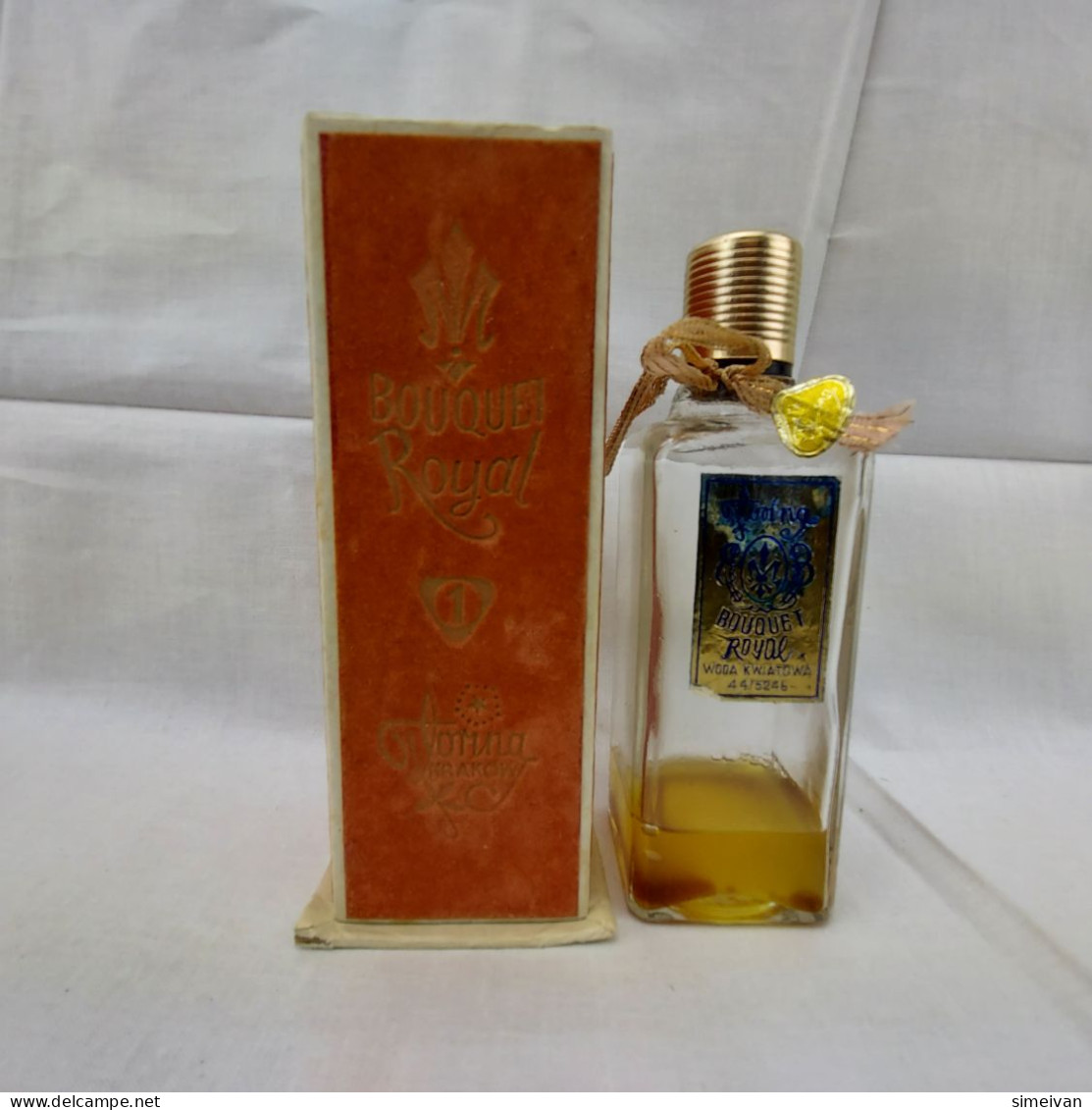 Vintage Glass Perfume Bottle Bouquet Royal Florina Krakow In A Box 100ml #1301 - Bottles (empty)